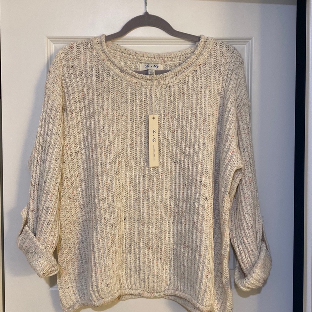 Cream Speckled Sweater
